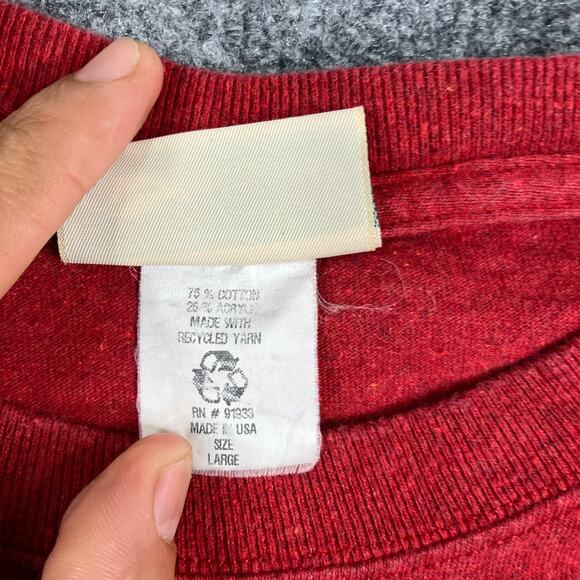 GreenBrand Recycled T-Shirt Mens Size Large Red Alaska Denali Graphic - Picture 4 of 8